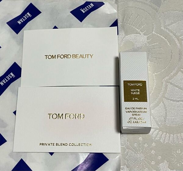 新品 送料無料 TOM FORD トム フォード ホワイト スエード オード パルファム スプレィ 香水 2mL 試供品 サンプル