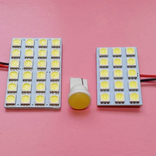 スペーシアカスタム MK32/MK42S/MK53S 超爆光!パネルライト T10 LED ルームランプ 3個セット ホワイト スズキ /s24/15/5