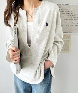 「U.S. POLO ASSN.」 スウェットカットソー MEDIUM オートミール レディース