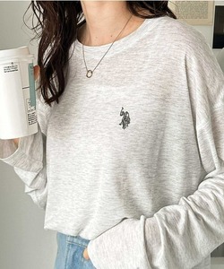 「U.S. POLO ASSN.」 長袖カットソー MEDIUM オートミール レディース