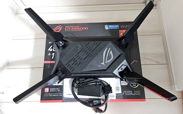 超美品 中古 ASUS WiFi ROG Rapture GT-AX6000 無線 ルーター WiFi6 4804+1148Mbps