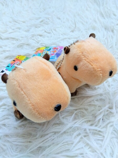 おすわりアニマル カピバラ 2点おまとめ ぬいぐるみ マスコット 動物 キーホルダー 未使用 送料無料