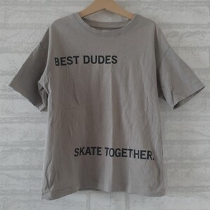 ZARA KIDS ロゴTシャツ 128㎝ グレージュ 半袖 夏 キッズ こども服 男女兼用 120 130 ザラ カットソー 通学 アウトドア 普段着 カジュアル