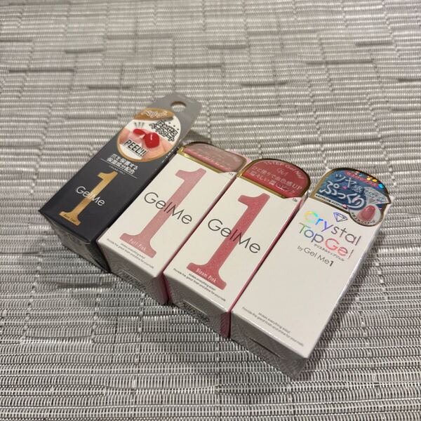 匿名発送 未開封 送料込 ジェルミーワン Gel me 1 GM57 はがせるベース 10ml ・GM-111・GM-136・クリスタルトップジェル 4点セット