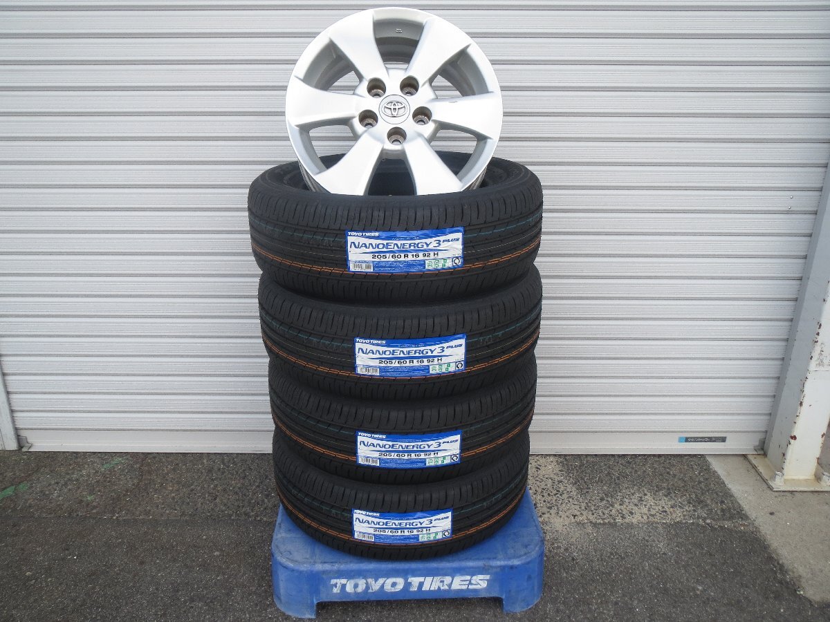 York様送料込み　トヨタ 純正 プリウスα 205/60R16 溝有 中古溝ありハンコックスタッドレスセット205/60R16プリウスα純正