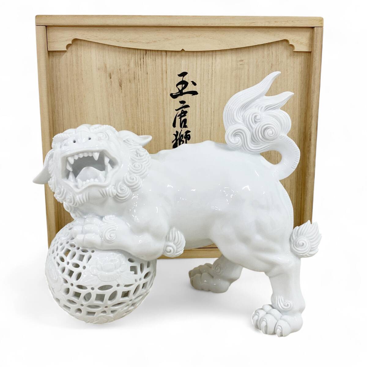 唐獅子 陶器置物 ① Yahoo!オークション -「唐獅子置物」の落札相場・落札価格