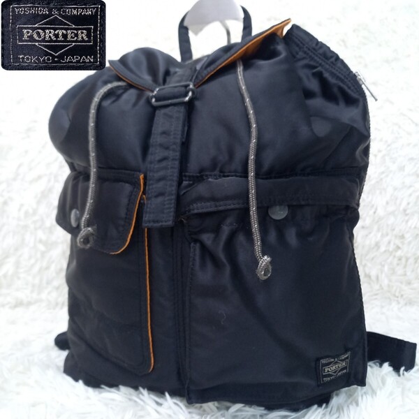 【良品】 PORTER ポーター TANKER タンカー 吉田カバン バックパック リュックサック デイパック リュック バッグ ブラック 黒 ナイロン