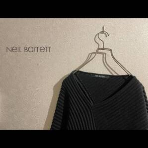 ◯ Neil Barrett ランダム リブニット ワンピース / ニールバレット ドルマンスリーブ アシンメトリー S Ladies #Sirchive