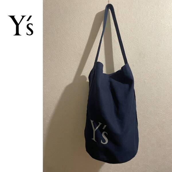 ◯ Y’s Yohji Yamamoto キャンバス バケツ バッグ / ワイズ ヨウジヤマモト ショルダー コットン ロゴ ネイビー Mens Ladies #Sirchive