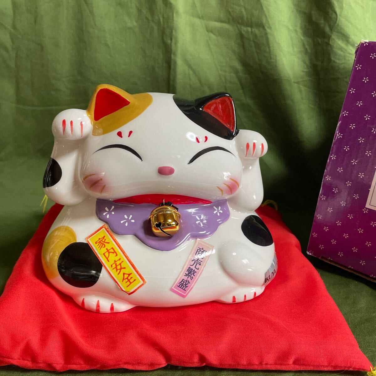 希少 レア 虎招き猫 招き虎 陶器製 貯金箱 昭和レトロ 希少 レア 虎招き猫 招き虎 陶器製 貯金箱 昭和レトロ
