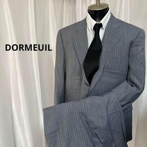 ネームあり 背抜き DORMEUIL ドーメル 大丸 グレー スーツ 大きめ 127