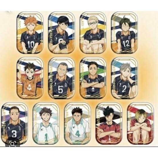 ハイキュー!! スクエア缶バッジ【セット】 (おすわり) <セブンネット限定>