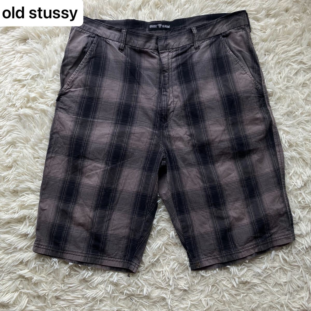 OLDステューシーstussyハーフパンツ 紺タグ チェック柄 31インチ Yahoo!オークション -「stussy チェックパンツ」の落札相場