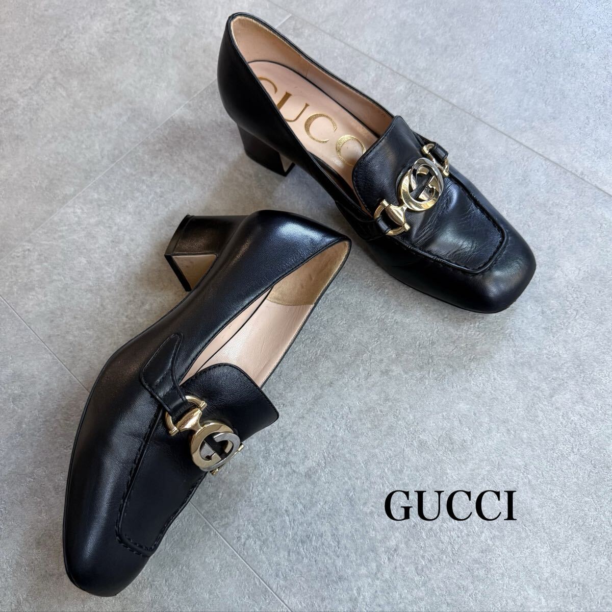 GUCCI ブラック ローファー GGロゴ ホースビット付き メンズ ローファー ・ブラック レザー | GUCCI公式