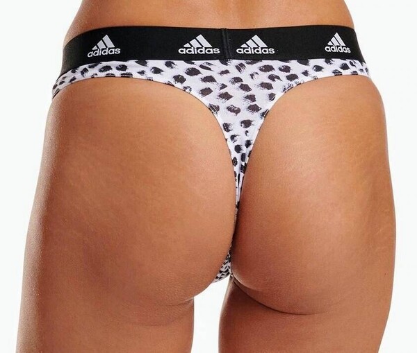 ☆adidas アディダス Tバック レーシングショーツ【ホワイト(ヒョウ柄)】XS. インナー 下着 ハイレグ アスリート コスプレ ブルマ 陸上 M