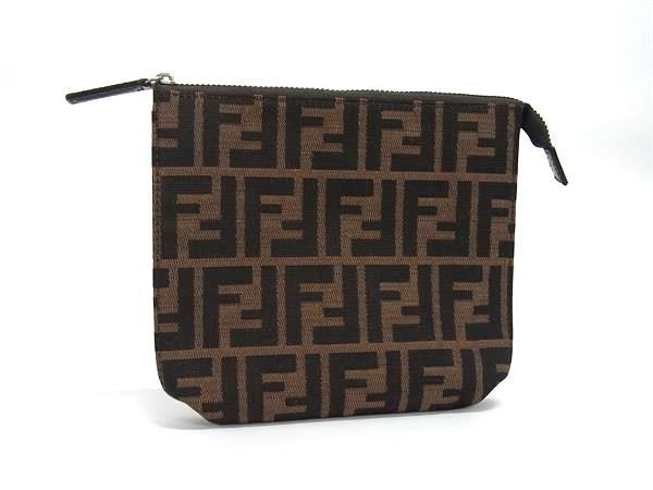 FENDI フェンディ ズッカ バッグ ポーチ レザー FF メンズ レディース Yahoo!オークション -「フェンディ ズッカ柄」(ポーチ) (かばん