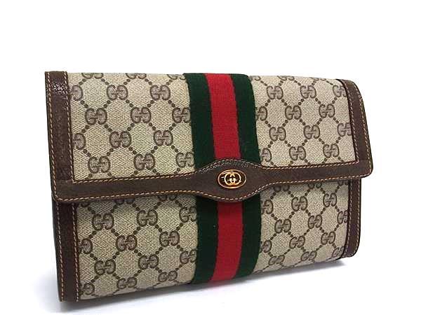 【極美品】 GUCCI グッチ GGロゴ シェリーライン クラッチバッグ Yahoo!オークション -「gucci グッチ オールドグッチ クラッチ