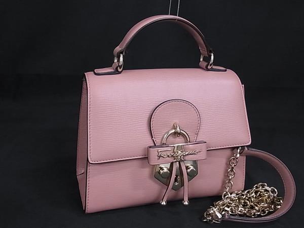 1円~ フェラガモ 2way ハンドバッグ ショルダーバッグ ヴァラ リボン ブラック レザー Salvatore Ferragamo 中古 1円~ フェラガモ 2way ハンドバッグ ショルダーバッグ ヴァラ リボン ブラック レザー Salvatore Ferragamo 中古