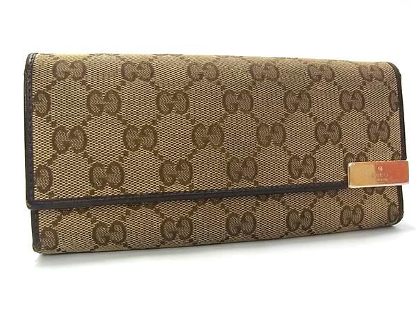 グッチ 長財布 GGキャンバス GG柄 ジャガード ハート ゴールド
