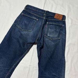 エターナル☆備中倉敷工房☆赤耳☆ダメージ加工☆ストレート☆濃紺デニムパンツ☆801☆ウエスト79cm