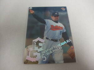 BBM 2001 G14 Nakamura .. близко металлический 2000 золотой перчатка вставка Professional Baseball карта