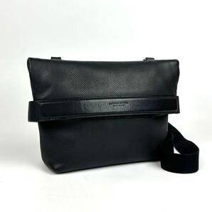 極美品■BOTTEGA VENETA ボッテガヴェネタ マルコポーロ ショルダーバッグ メッセンジャーバッグ ブラック レザー イントレチャート