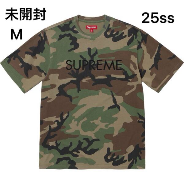 未開封 25ss Supreme Capital S/S Top Woodland Camo size:M タグ ステッカー付 シュプリーム Tシャツ ウッドランド カモ 迷彩