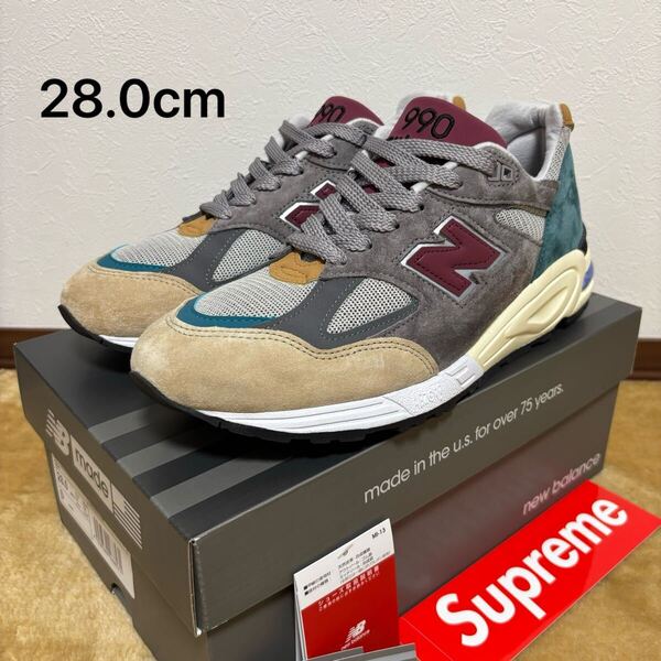 new balance M990CP2 US10/28.0cm ニューバランス M990 CP2 990 V2 SUPREME シュプリーム MADE IN USA アメリカ製 タグ付き