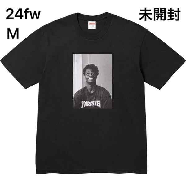 未開封 24fw Supreme Thrasher Harold Tee Black M タグ、ステッカー付き シュプリーム Tシャツ 黒 ブラック バックプリント スラッシャー