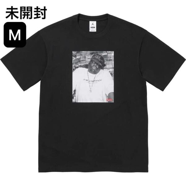 未開封 24fw Supreme Jordan Biggie S/S Top Black size M タグ ステッカー付 シュプリーム Tシャツ Tee 黒 ブラック ジョーダン