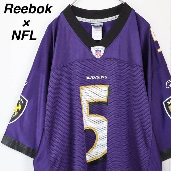【NFLチーム】リーボック レイブンズ ゲームシャツ ユニホーム アメフト L