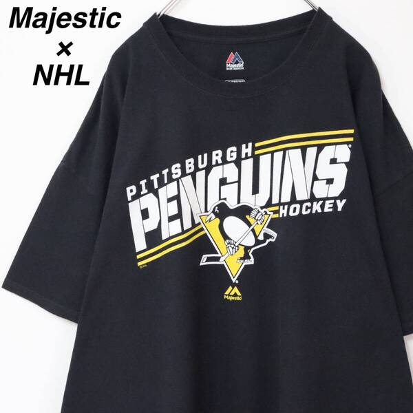 【NHLチーム】マジェスティック Tシャツ ペンギンズ 2XL アイスホッケー