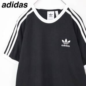 【大人気】アディダスオリジナルス リンガーTシャツ トレフォイルロゴ 刺繍ロゴ