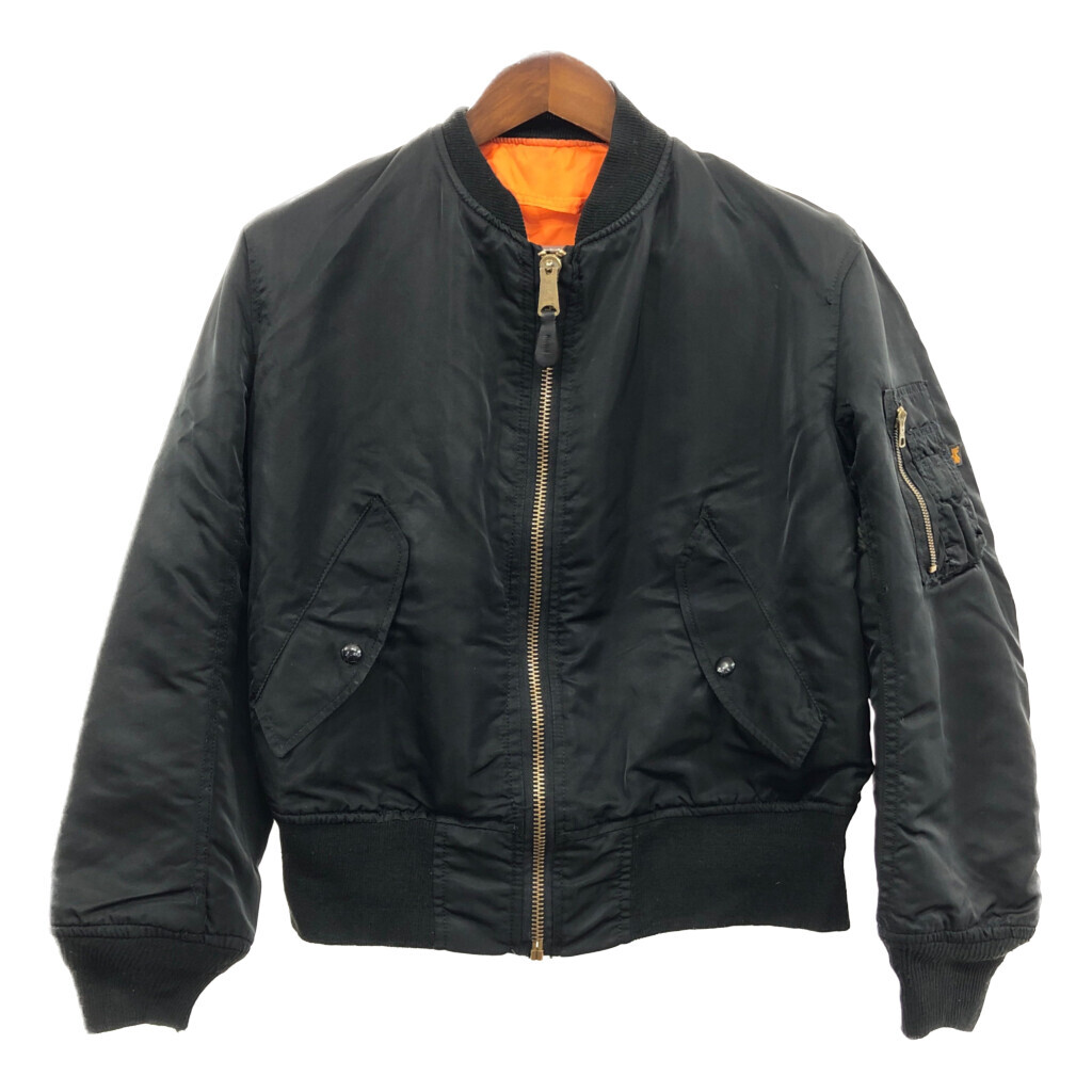 【希少・美品】ALPHA INDUSTRIES MA-1ジャケット L ブラック Yahoo!オークション -「alpha industries ma-1」(ジャケット、上