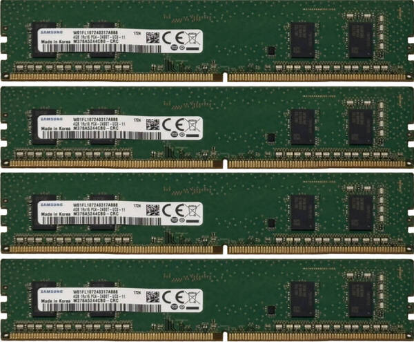 デスクトップPC用メモリ SAMSUNG DDR4 16GB (4GB x 4) 1Rx16 PC4-2400T-UCO-11