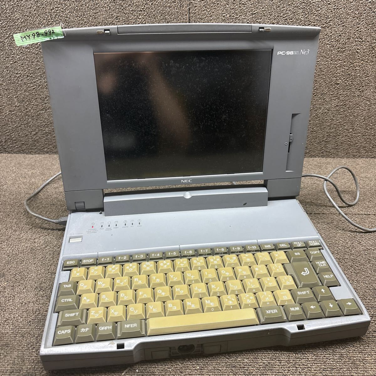 ■NEC 98note PC-9821Ne3/3 動作品 ジャンク ビネガー有り □NEC 98note PC-9821Ne3/3 動作品 ジャンク ビネガー有り