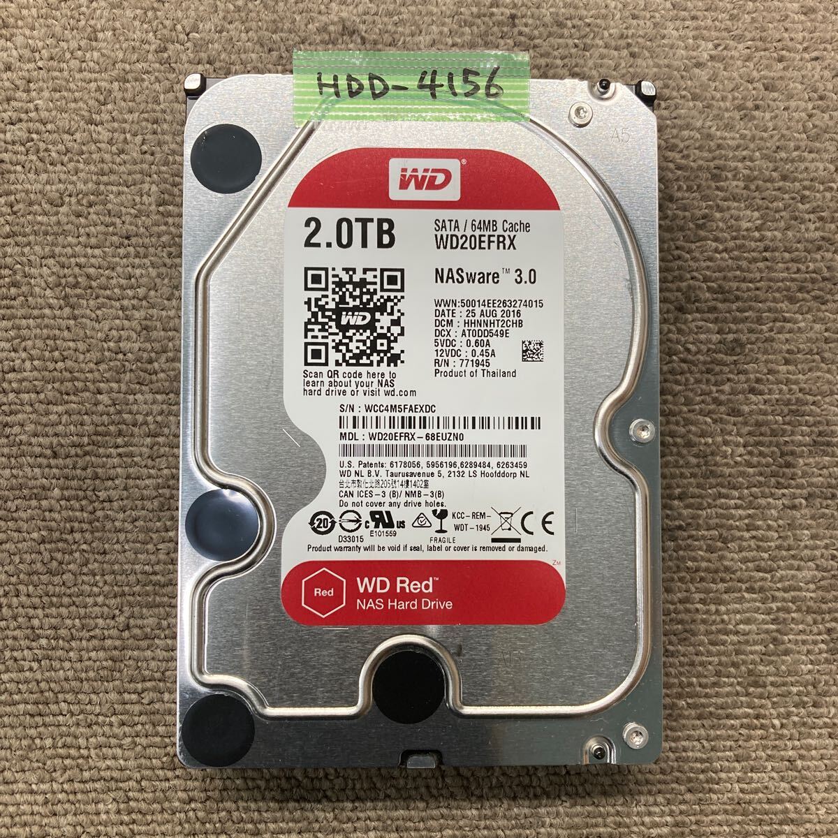 WD20EFRXの値段と価格推移は？｜106件の売買データからWD20EFRX