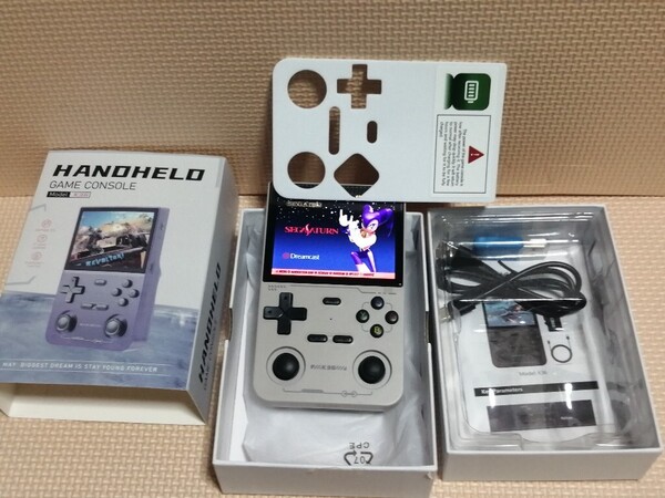 K36 グレー 初代ゲームボーイ風カラー TFカード64GB付