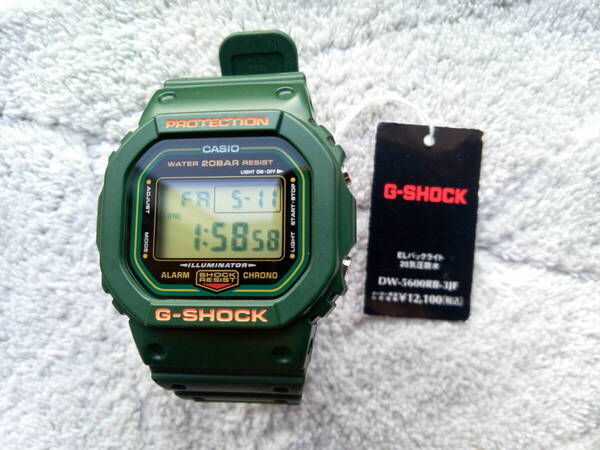 タグ付き新品 CASIO G-SHOCK グリーンスピード復刻 DW-5600RB-3JF