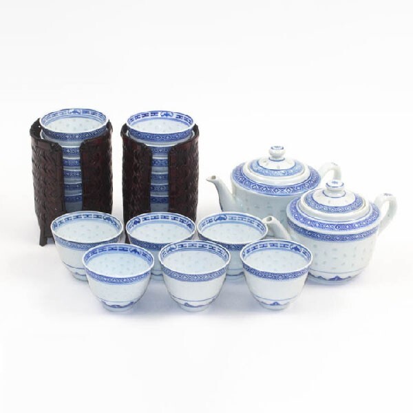 茶道具　火入　景徳鎮　古染付 楽天市場】【アウトレット】景徳鎮ホタル焼き 6斗大茶具【藍