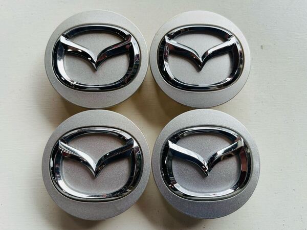 マツダ MAZDA 純正 センターキャップ 中古4枚 シルバー CX-3 CX-5 CX-8 アクセラ K3954