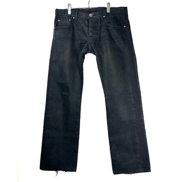 希少◇Chrome Hearts クロムハーツ DENIM PANTS デニムパンツ クロスボールボタン ブラック メンズ レディース ユニセックス