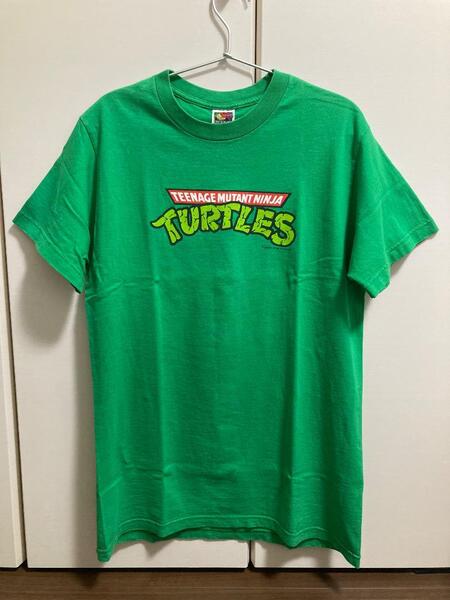 00s USA製 FRUIT OF THE LOOM ヴィンテージTシャツ ミュータントタートルズ movie T-shirts 90s フルーツオブザルーム グリーン緑 米国製