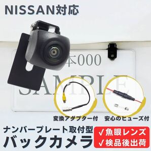 HS511D-A HS511D-W MM114D-A 対応 バックカメラ 魚眼レンズ ナンバープレート (ボルト) 挟み込み タイプ 【NI04】