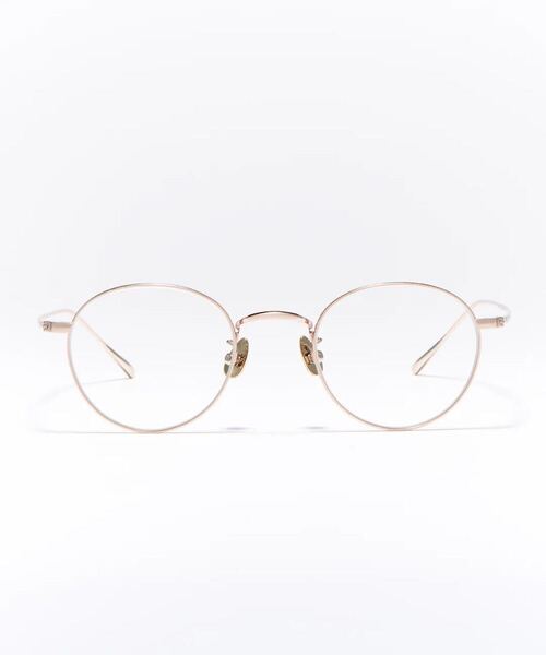 【美品】 JINS オールチタン ジンズ 眼鏡 ボストン メガネ ゴールド CLASSIC All Titanium UTF-22A-221 チタン チタン合金