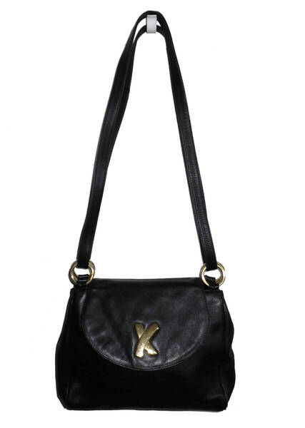 By Paloma Picasso パロマピカソ 2WAY 本革レザー ショルダーバッグ ハンドバッグ 黒