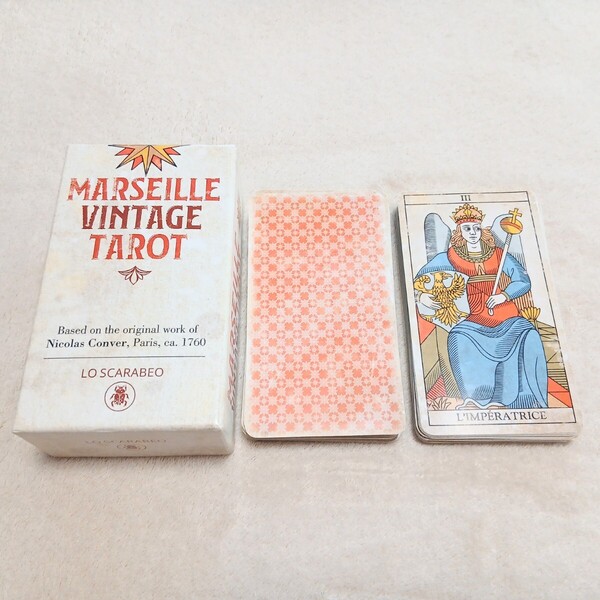 MARSEILLE VINTAGE TAROT 78枚 マルセイユビンテージタロット スカラベオ社 オラクルカード タロットカード 占い 中古 送料無料 M7