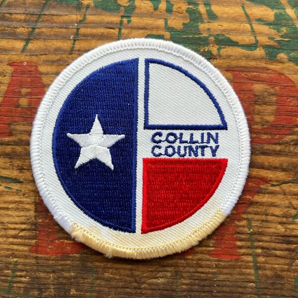 【USA vintage】ワッペン COLLIN COUNTY テキサス州 アメリカ ビンテージ