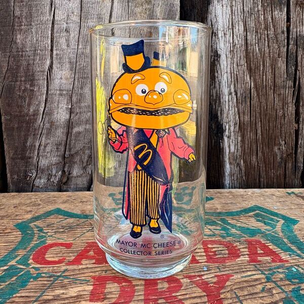 !!SALE!!【1970s USA vintage】McDonald glass Mayor McCheess マクドナルド グラス メイヤーマックチーズ アメリカビンテージ