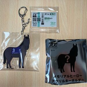 ネコポス送料込【JRA当選品】「ライスシャワー」メモリアルヒーローアクリルキーホルダー(新品)